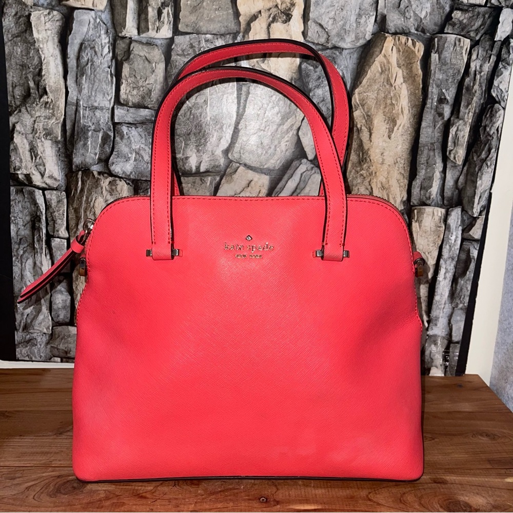 Kate Spade Maise MD Dome Satchel‎ Soft Saffiano Leather Shoulder Bag